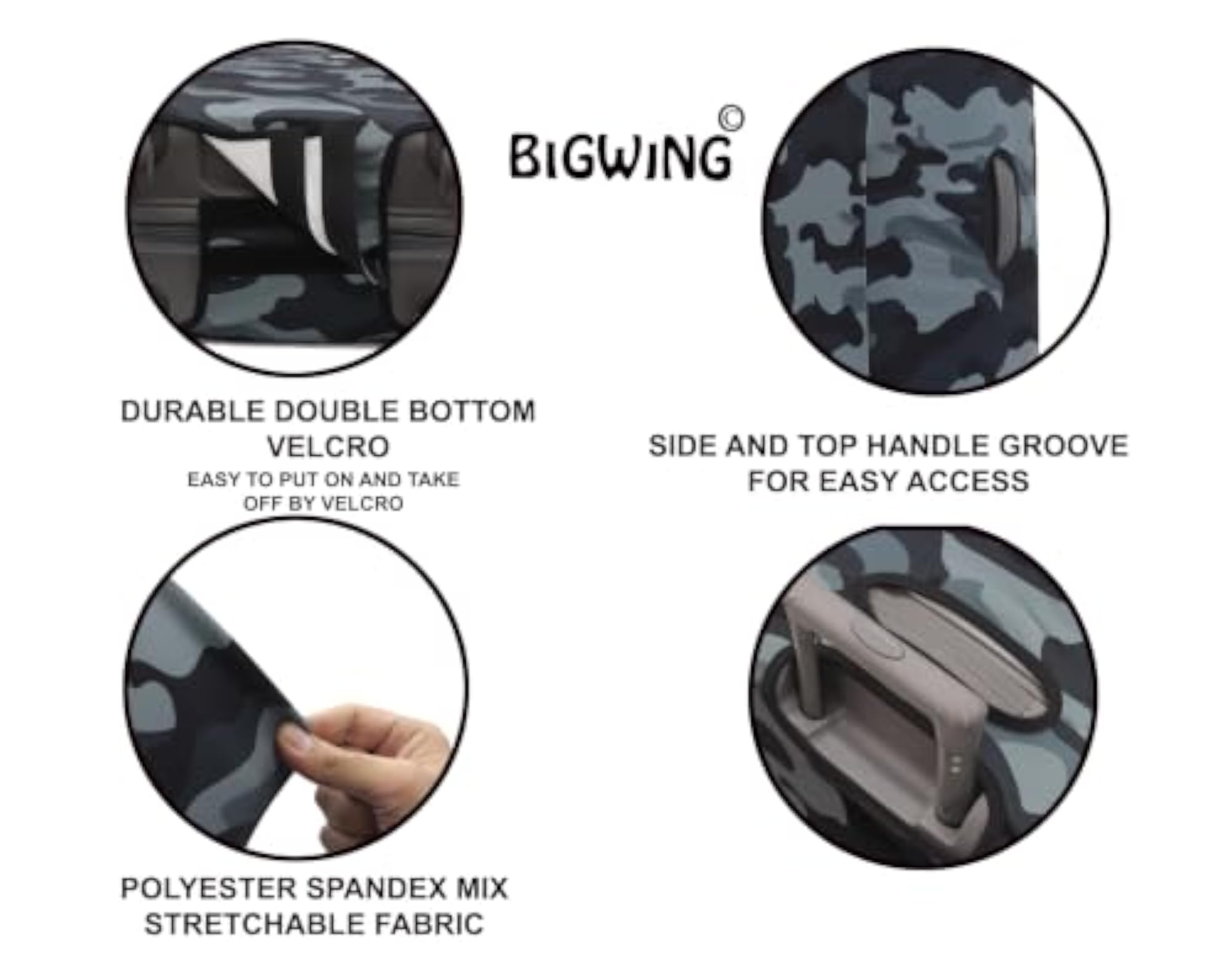 Protective Cover in Polyester Fabric with Camouflage Print